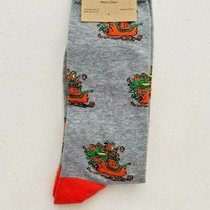 K.Bell Holiday Sleigh Crew Socks Grey / Orange